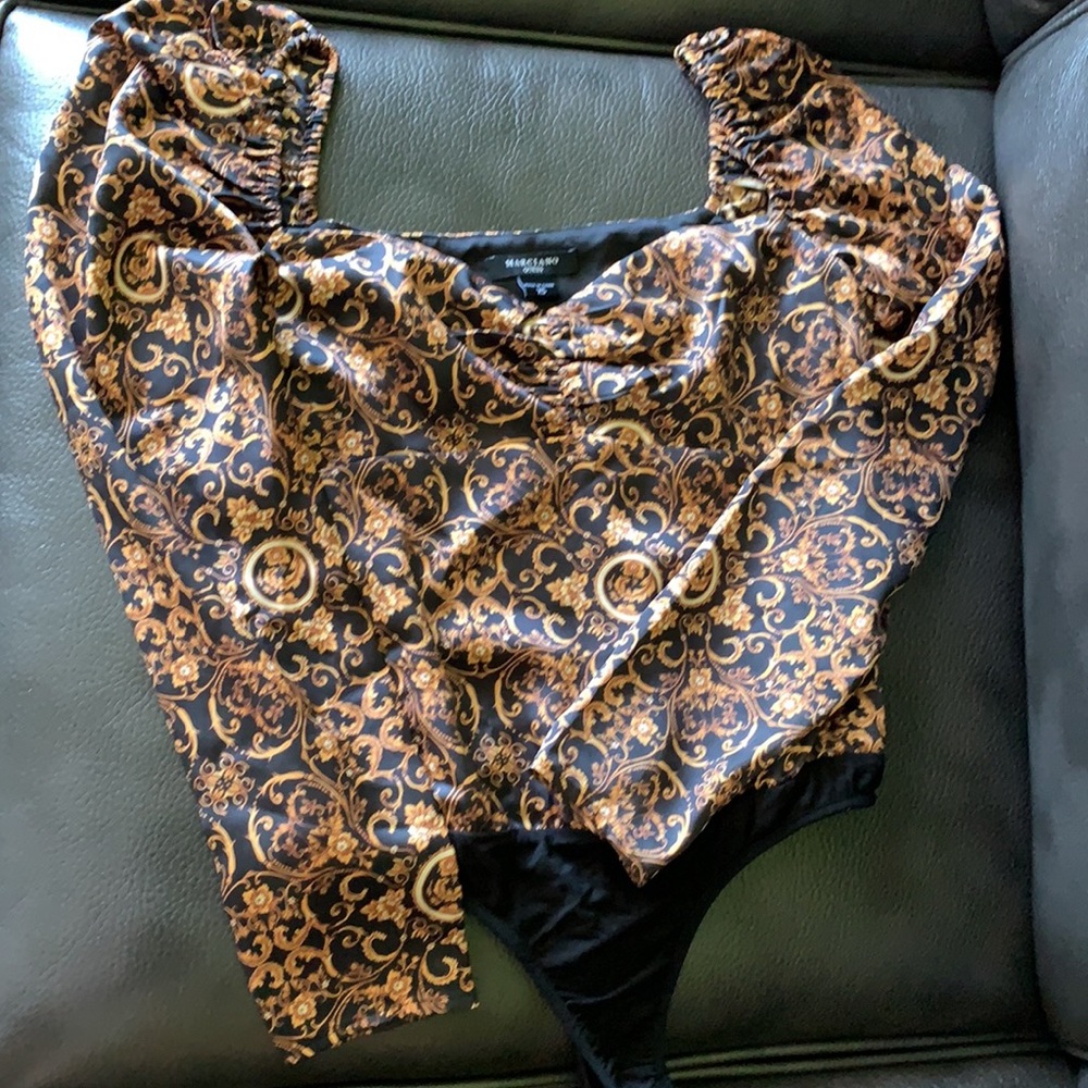 💛💛 NWOT MARCIANO VICTORIANA BODYSUIT 💛💛 - Picture 4 of 5